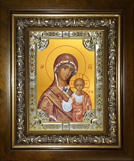 Икона Казанская икона Божией Матери, в киоте 24х30 см 25789