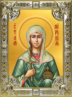 Икона Миропия Хиосская мученица, 18х24 см, со стразами 25831