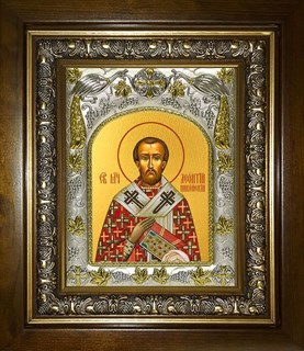 Икона Леонтий (Леон) Никейский, епископ, священномученик, в киоте 20х24 см 25837