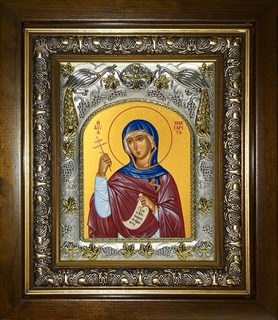 Икона Маргарита Антиохийская, в киоте 20х24 см 25874