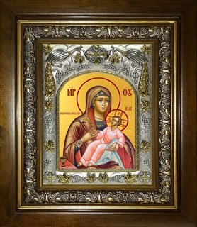 Икона Козельщанская икона Божией Матери, в киоте 20х24 см 25933