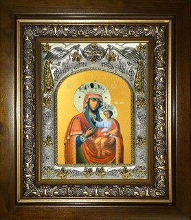 Икона Черниговская икона Божией Матери, в киоте 20х24 см 25947