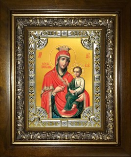 Икона Скоропослушница икона Божией Матери, в киоте 24х30 см 26005