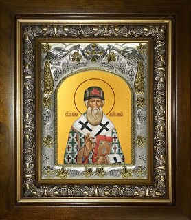 Икона Иона, митрополит Московский, святитель, чудотворец, в киоте 20х24 см 26014