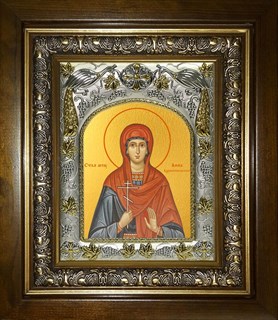 Икона Анна Адрианопольская Святая мученица, в киоте 20х24 см 26038