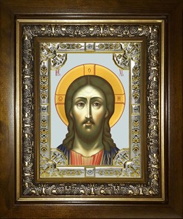 Икона Господь Вседержитель, в киоте 24х30 см 26057