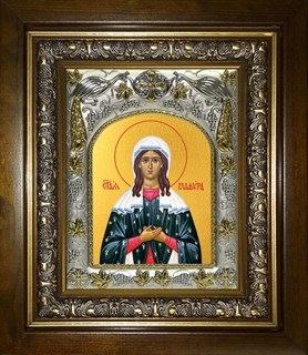 Икона Глафира Амасийская, в киоте 20х24 см 26069