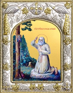 Икона Серафим Саровский преподобный, чудотворец, 14х18 см 26075