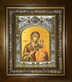 Икона Смоленская икона Божией Матери, в киоте 20х24 см 26106