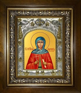 Икона Анастасия Патрикия, Александрийская, пустынница преподобная, киоте 20х24 см 26207