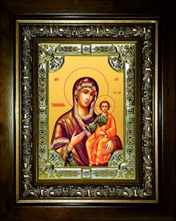 Икона Смоленская икона Божией Матери, в киоте 24х30 см 26228
