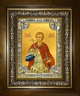 Икона Димитрий (Дмитрий) Солунский великомученик, в киоте 24х30 см 26252