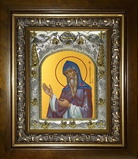 Икона Амвросий Оптинский преподобный, в киоте 20х24 см 26295