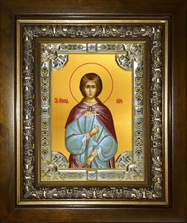 Икона Вера Римская мученица,в киоте 24х30 см 26304