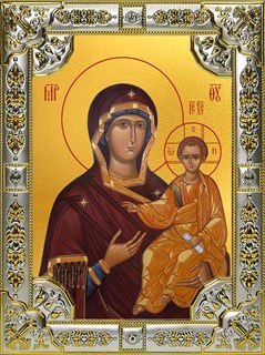 Икона Смоленская икона Божией Матери, 18х24 см, со стразами 26318