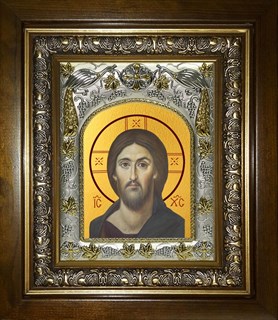 Икона Господь Вседержитель, в киоте 20х24 см 26333