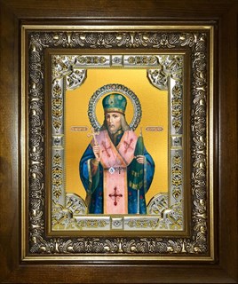 Икона Иоасаф, епископ Белгородский, святитель, в киоте 24х30 см 26345