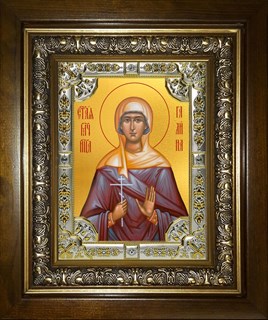Икона Галина Коринфская мученица, в киоте 24х30 см 26358