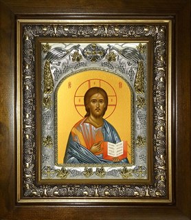 Икона Господь Вседержитель, в киоте 20х24 см 26391