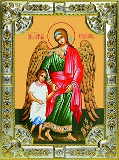 Икона Ангел Хранитель купить, 18х24 см со стразами 26392