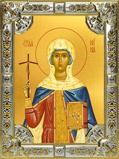 Икона Нина просветительница Грузии, равноапостольная, 18х24 см, со стразами 26401