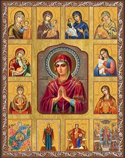 Икона Собор икон Пресвятой Богородицы (Многочастная икона Пресвятой Богородицы) 26437