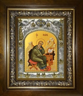 Икона Иоанн (Иван) Богослов апостол, в киоте 20х24 см 26468