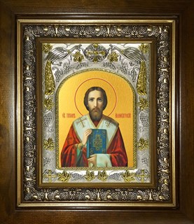Икона Тихон Амафунтский, епископ, в киоте 20х24 см 26473