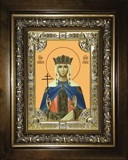 Икона Елена равноапостольная царица, в киоте 24х30 см 26518