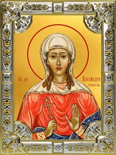 Икона Александра Римская мученица, 18х24 см, со стразами 26519
