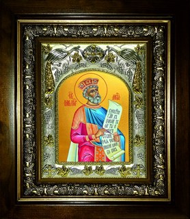 Икона Давид царь и пророк, в киоте 20х24 см 26525