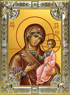 Икона Иверская икона Божией Матери, 18х24 см, со стразами 26551