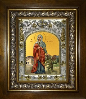 Икона Марина великомученица, в киоте 20х24 см 26573