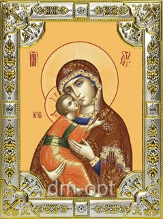 Икона Владимирская икона Божией Матери, 18х24 см, со стразами 26578