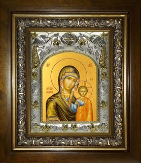 Икона Казанская икона Божией Матери, в киоте 20х24 см 26599