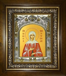Икона Ксения Петербургская (Петербуржская) блаженная, в киоте 20х24 см 26611