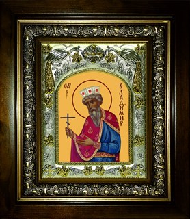 Икона Владимир равноапостольный, Великий князь, в киоте 20х24 см 26617