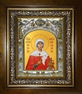 Икона Мария Магдалина равноапостольная, мироносица, в киоте 20х24 см 26627