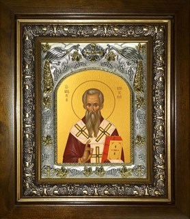 Икона Андрей Архиепископ Критский, святитель, в киоте 20х24см 26638