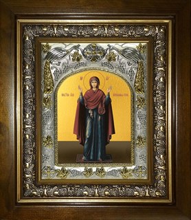 Икона Нерушимая стена, икона Божией Матери, в киоте 20х24 см 26650