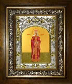 Икона Елена Константинопольская равноапостольная, царица, в киоте 20х24 см 26659