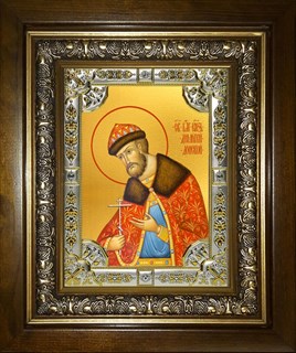 Икона Димитрий, Дмитрий Донской благоверный князь, в киоте 24х30 см 26692