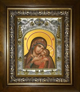 Икона Умиление, икона Божией Матери, в киоте 20х24 см 26695
