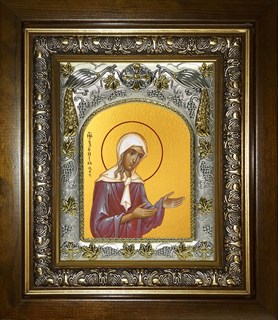 Икона Ксения Петербургская (Петербуржская) блаженная, в киоте 20х24 см 26720