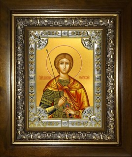 Икона Димитрий (Дмитрий) Солунский великомученик, в киоте 24х30 см 26733