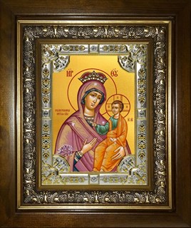 Икона Избавительница, икона Божией Матери, в киоте 24х30 см 26760