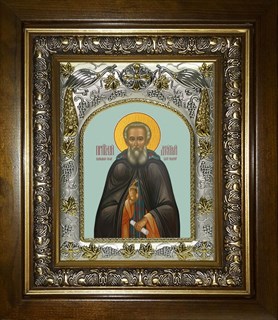 Икона Димитрий (Дмитрий) Прилуцкий преподобный, в киоте 20х24 см 26779