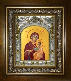 Икона Иверская икона Божией Матери, в киоте 20х24 см 26797