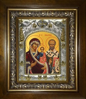 Икона Ржевская Оковецкая икона Божией Матери, в киоте 20х24 см 26815