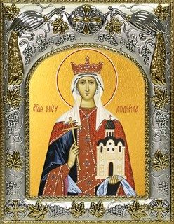Икона Людмила мученица, княгиня Чешская, 14х18 см 26822